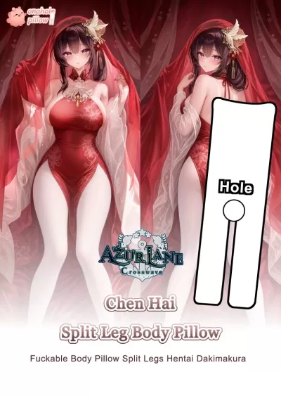 Chen Hai Azur Lane Split Leg Body Pillow with Hole