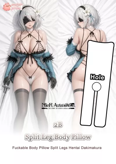 2B NieR Automata Split Leg Body Pillow with Hole