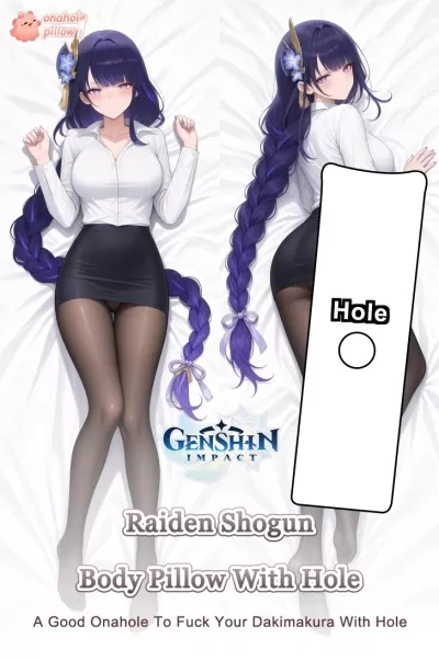 Raiden Shogun Genshin Impact Full Body Dakimakura with Hole Japanese Anime Style