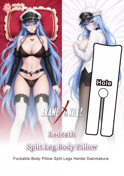 Esdeath Akame Ga Kill Split Leg Dakimakura Body Pillow with Hole