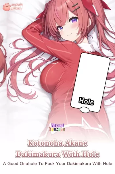 Kotonoha Akane VTuber Half Body Torso Pillow with Hole Anime Girlfriend Design