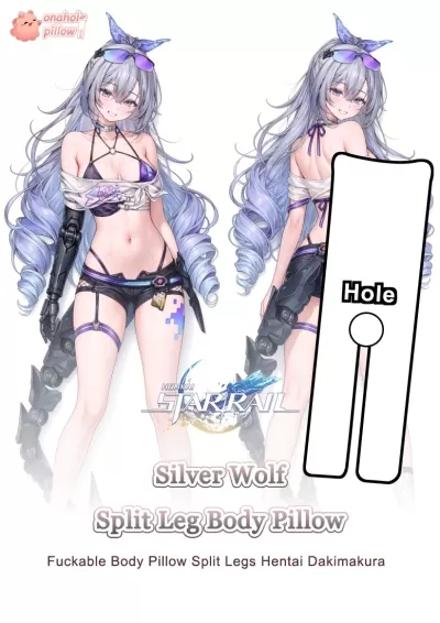 Silver Wolf Honkai Star Rail Open Leg Anime Body Pillow Life Size Cushion
