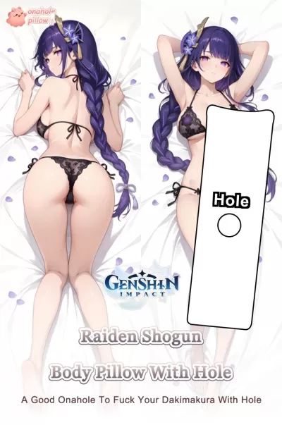 Raiden Shogun Genshin Impact Life Size Anime Body Pillow Silky Smooth Fabric