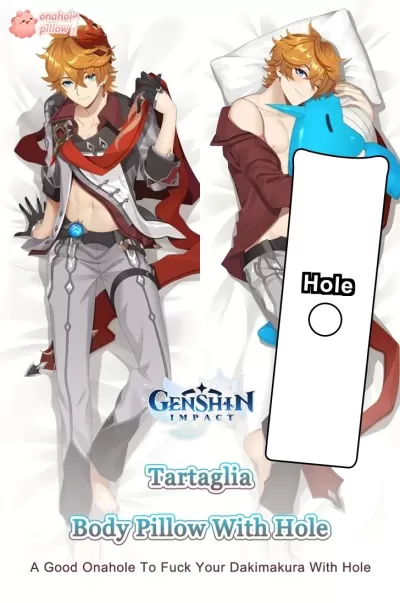 Tartaglia Genshin Impact Full Body Fuckable Dakimakura with Hole High Definition Print