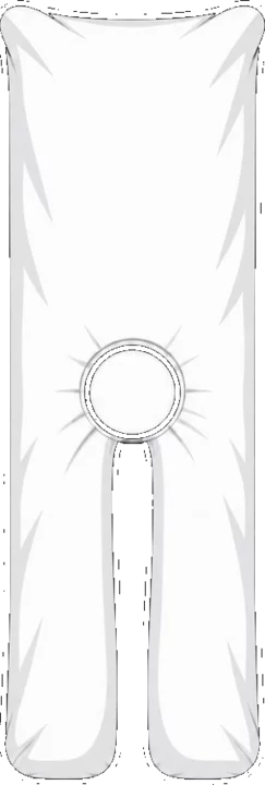 Split leg body pillow