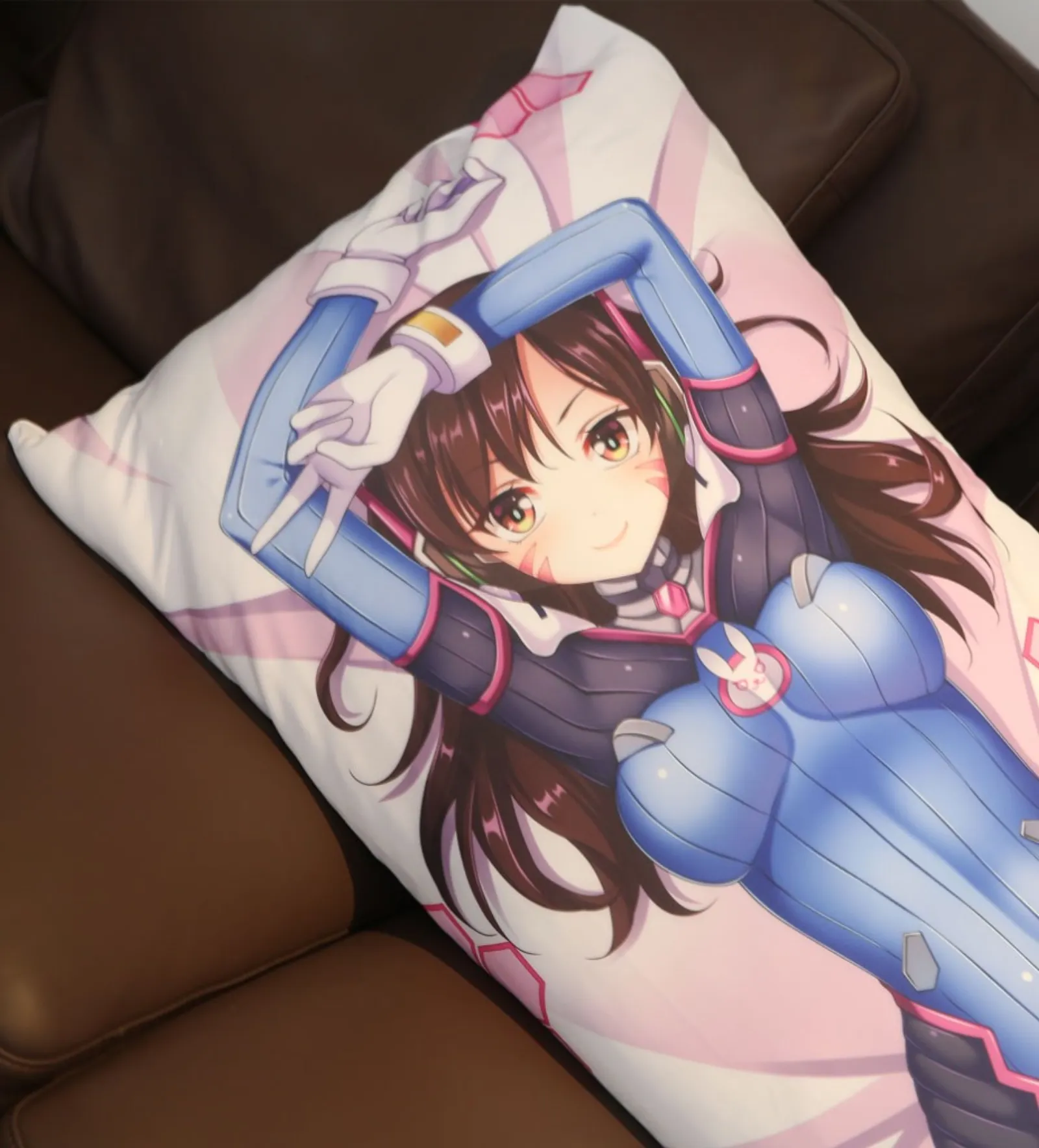 Full body pillow on a couch