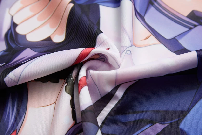 Close-up of soft 2WAY Tricot dakimakura fabric texture