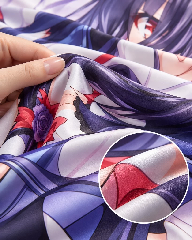 Hand folding Peach Skin fabric