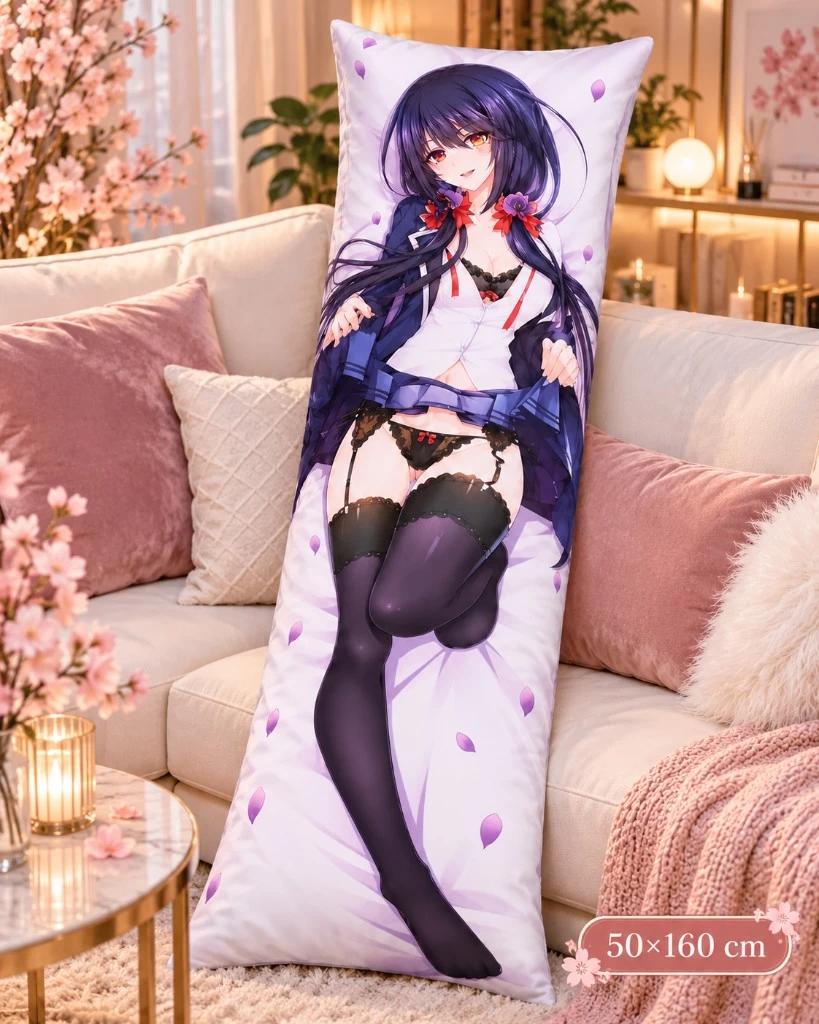 50×160 cm body pillow on a living room sofa