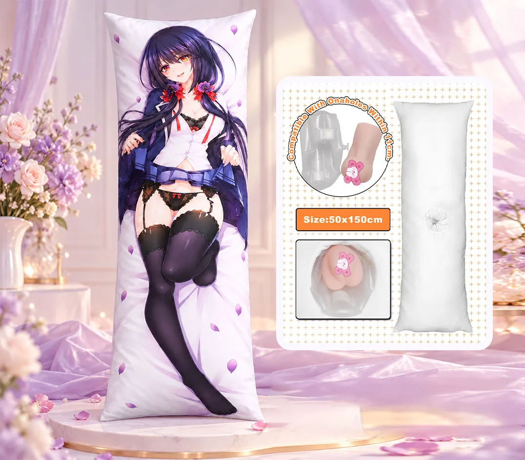 Full length body pillow with model-specific opening compatibility details