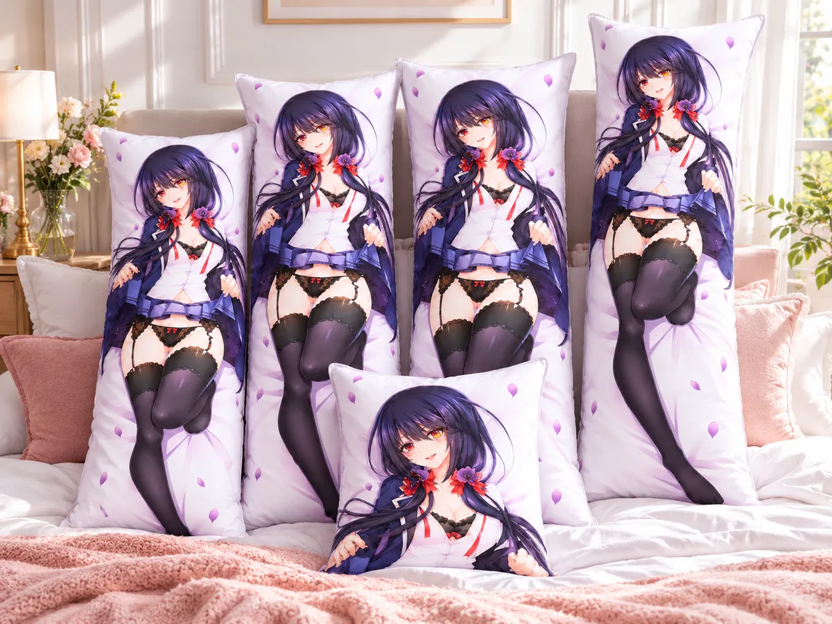 Illustrative size overview of compact and full-length dakimakura pillows
