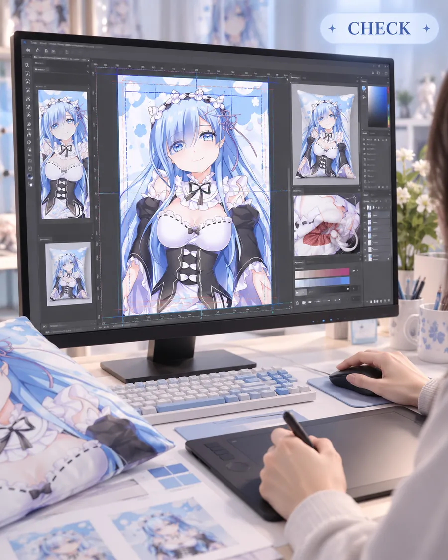 Review the artwork layout and print details before production
