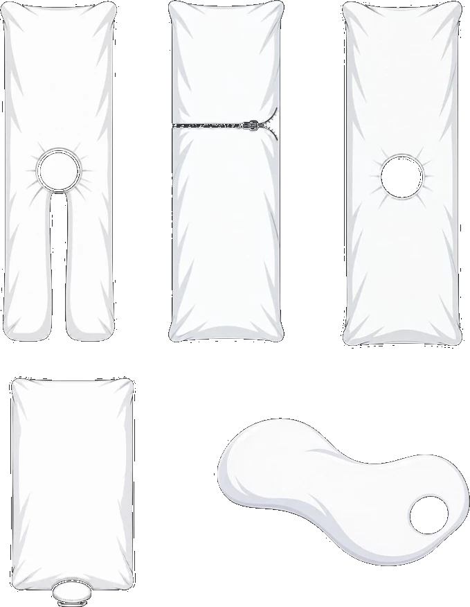 Available custom pillow constructions and styles