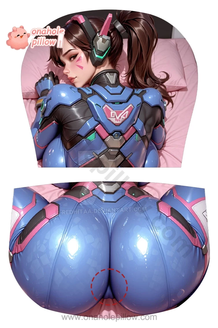 DVA Overwatch 3D Latex Onahole Butt Pillow Anime Body Cushion
