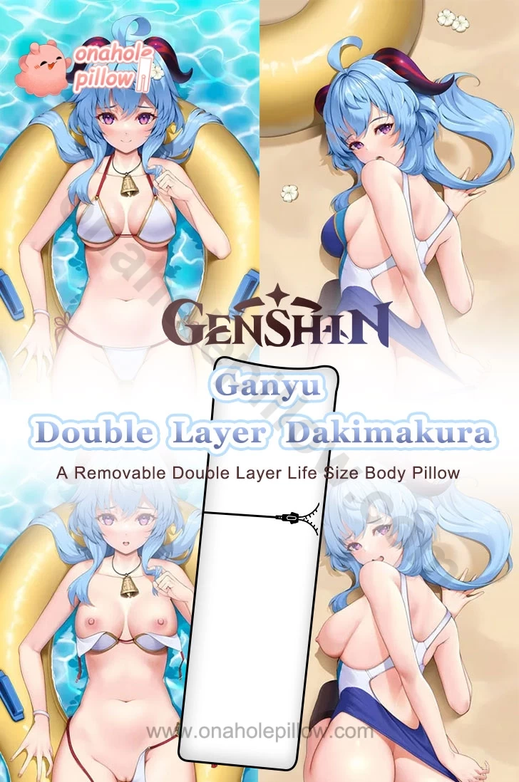 Ganyu Genshin Impact Double Layer Reversible Dakimakura Body Pillow