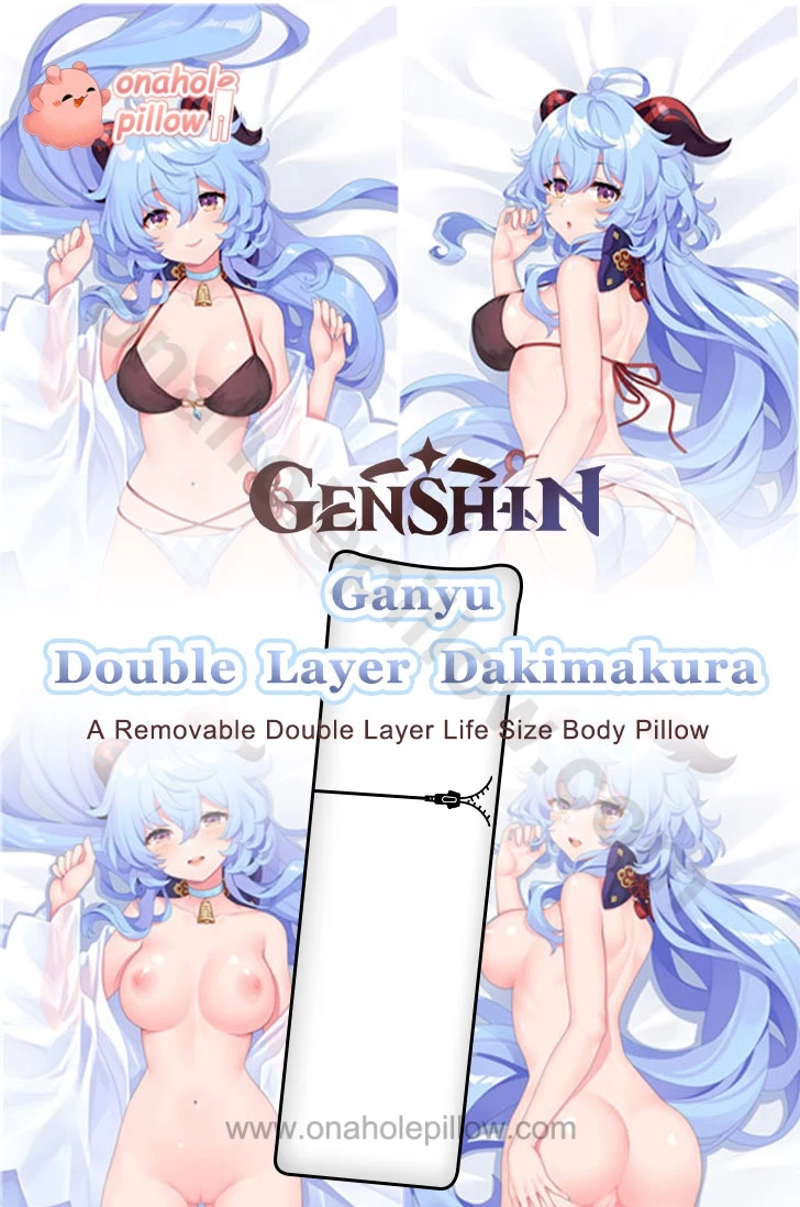 Ganyu Genshin Impact Double Layer Reversible Dakimakura Body Pillow