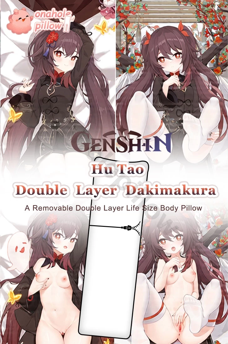 Hu Tao Genshin Impact Detachable Double Layer Body Pillow