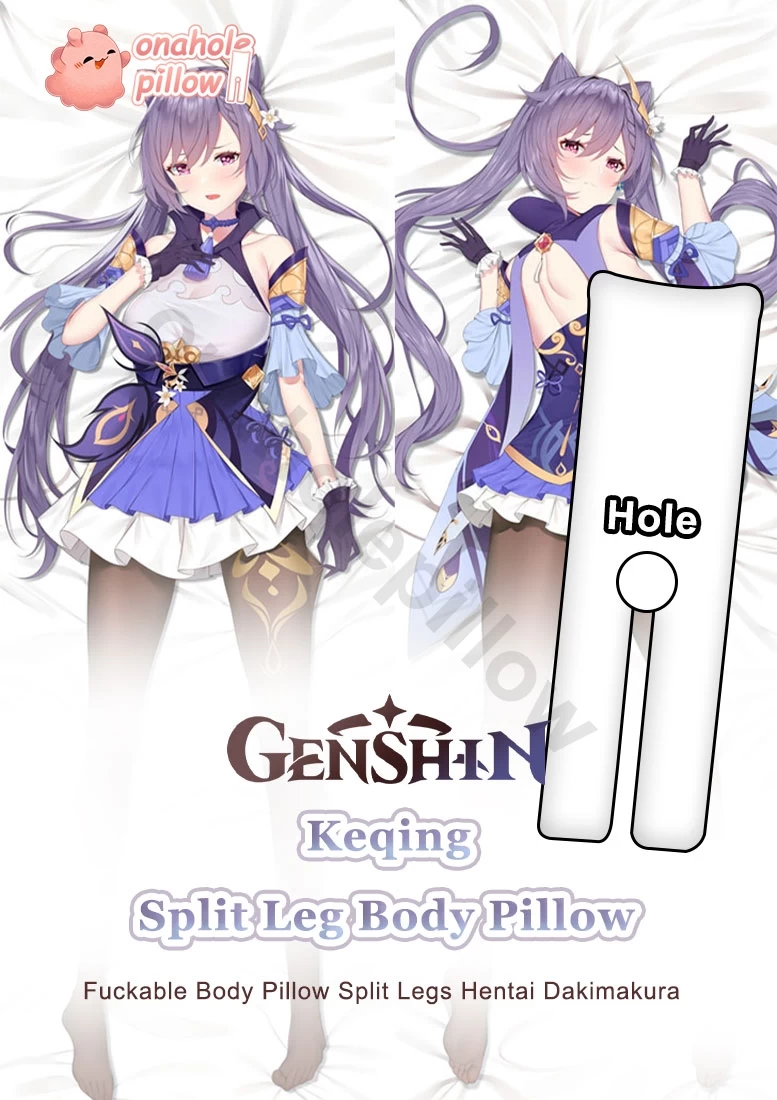 Keqing Genshin Impact Split Leg Body Pillow with Hole
