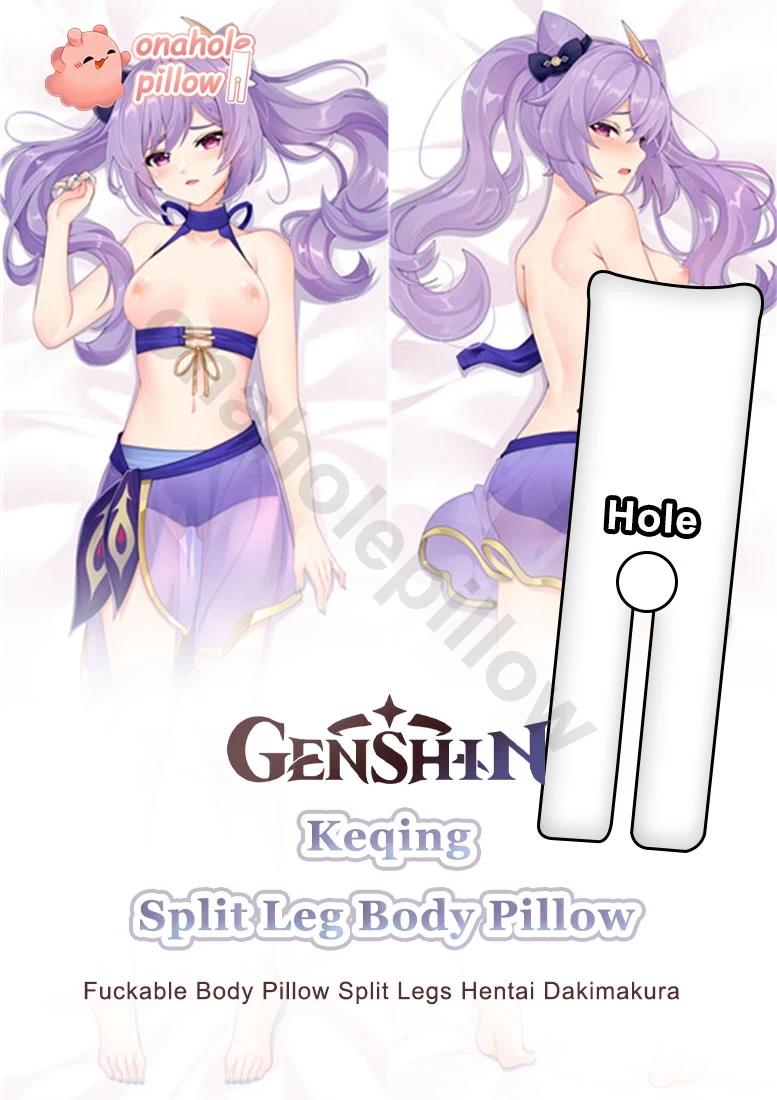 Keqing Genshin Impact Between Legs Pillow with Hole