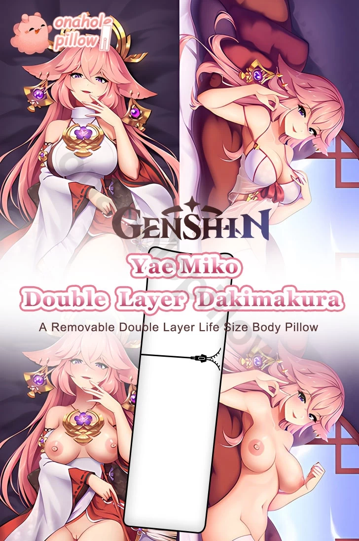 Yae Miko Genshin Impact Double Layer Reversible Body Pillow