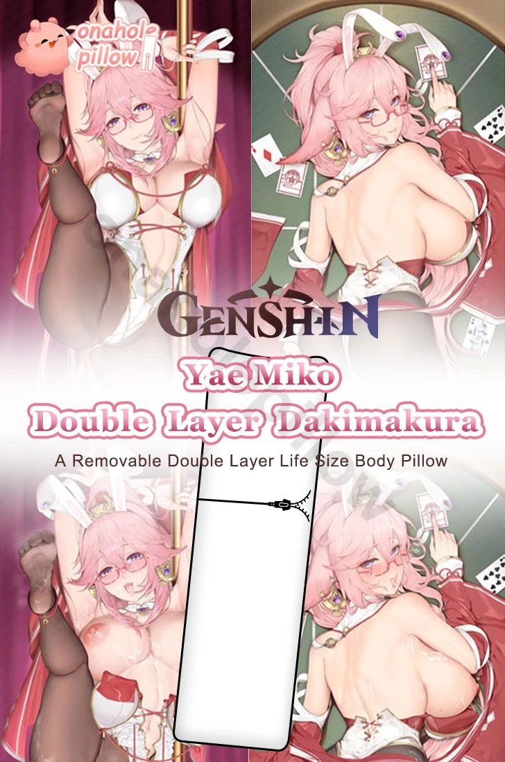 Yae Miko Genshin Impact Double Layer Reversible Body Pillow