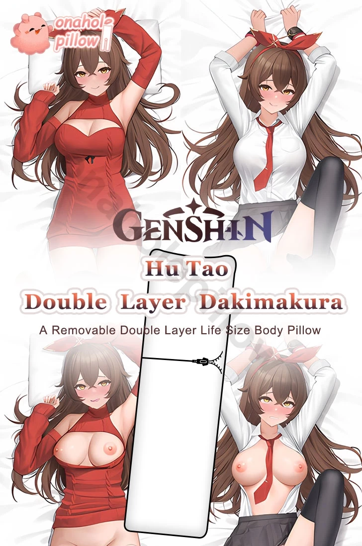 Hu Tao Genshin Impact Detachable Double Layer Body Pillow