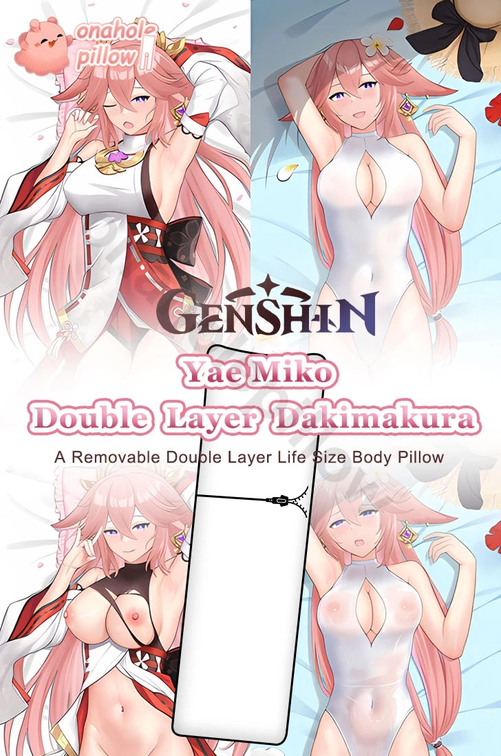Yae Miko Genshin Impact Double Layer Reversible Body Pillow