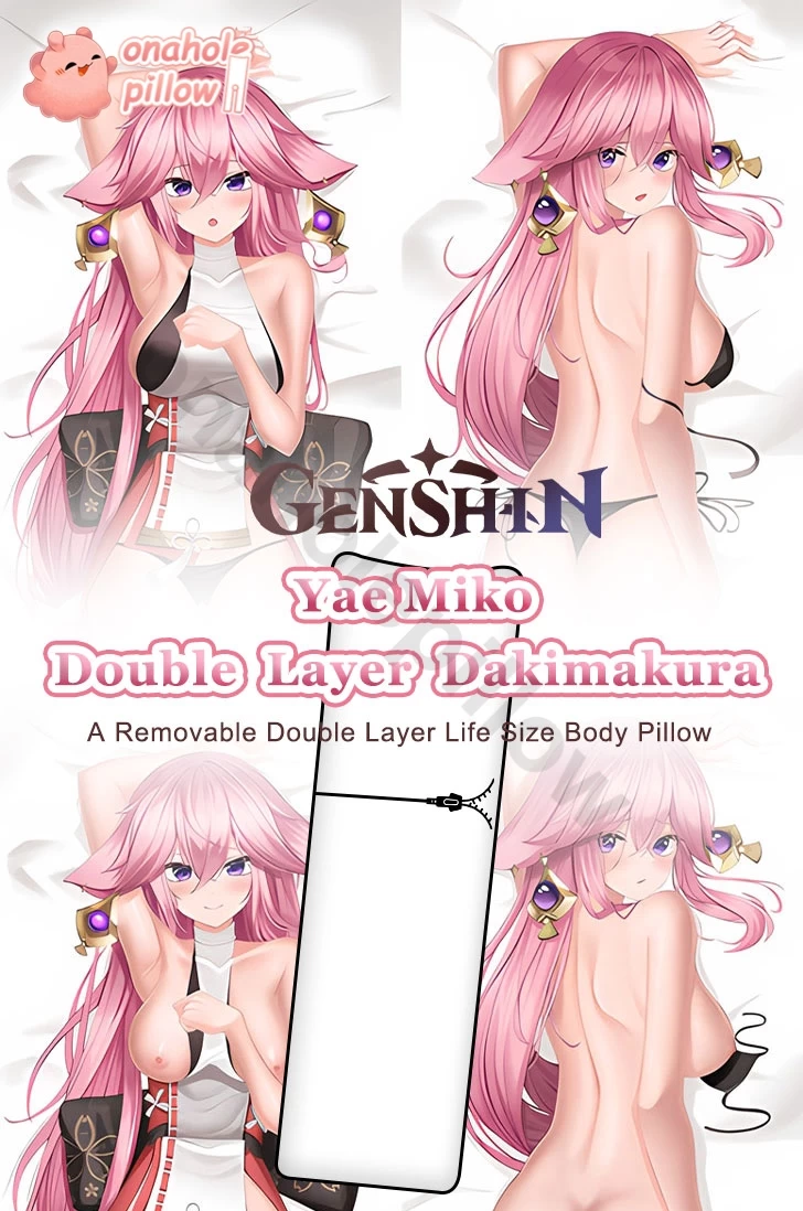 Yae Miko Genshin Impact Double Layer Reversible Body Pillow
