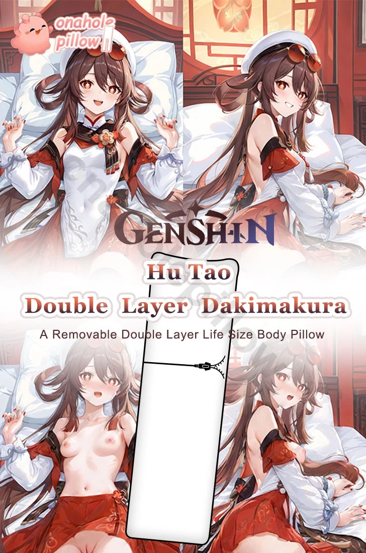 Hu Tao Genshin Impact Detachable Double Layer Body Pillow