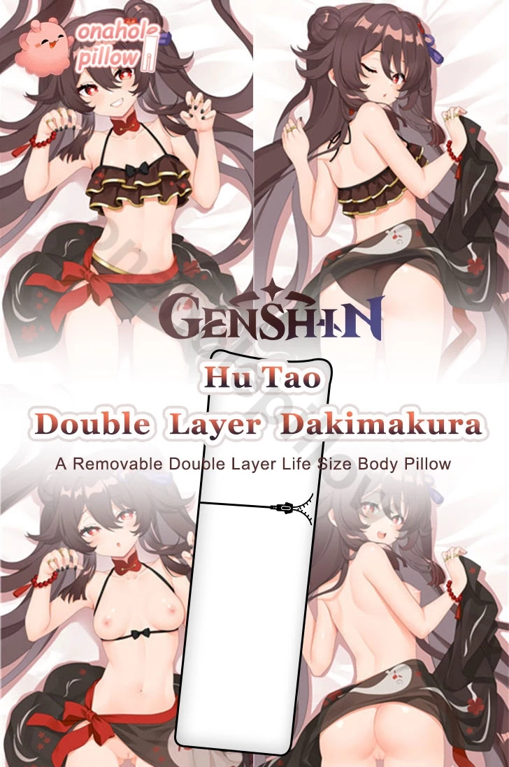 Hu Tao Genshin Impact Detachable Double Layer Body Pillow