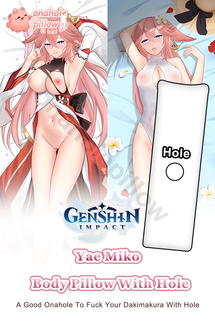Yae Miko Genshin Impact Full Body Pillow with Onahole Anime Dakimakura
