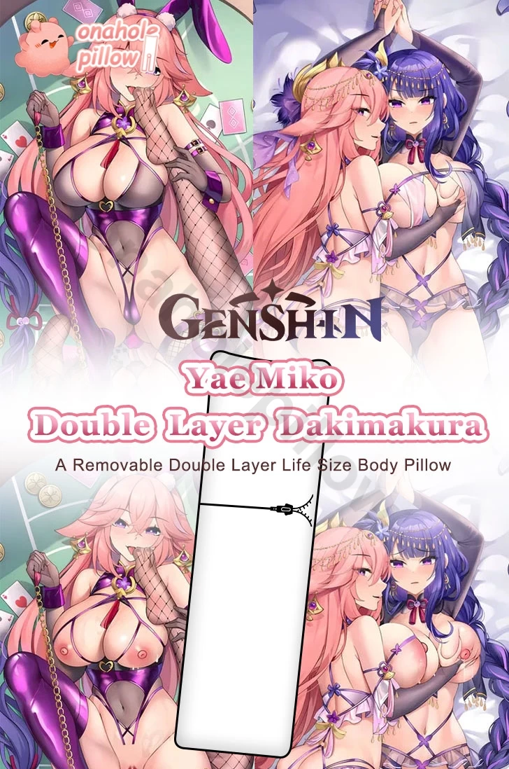 Yae Miko Genshin Impact Double Layer Reversible Body Pillow