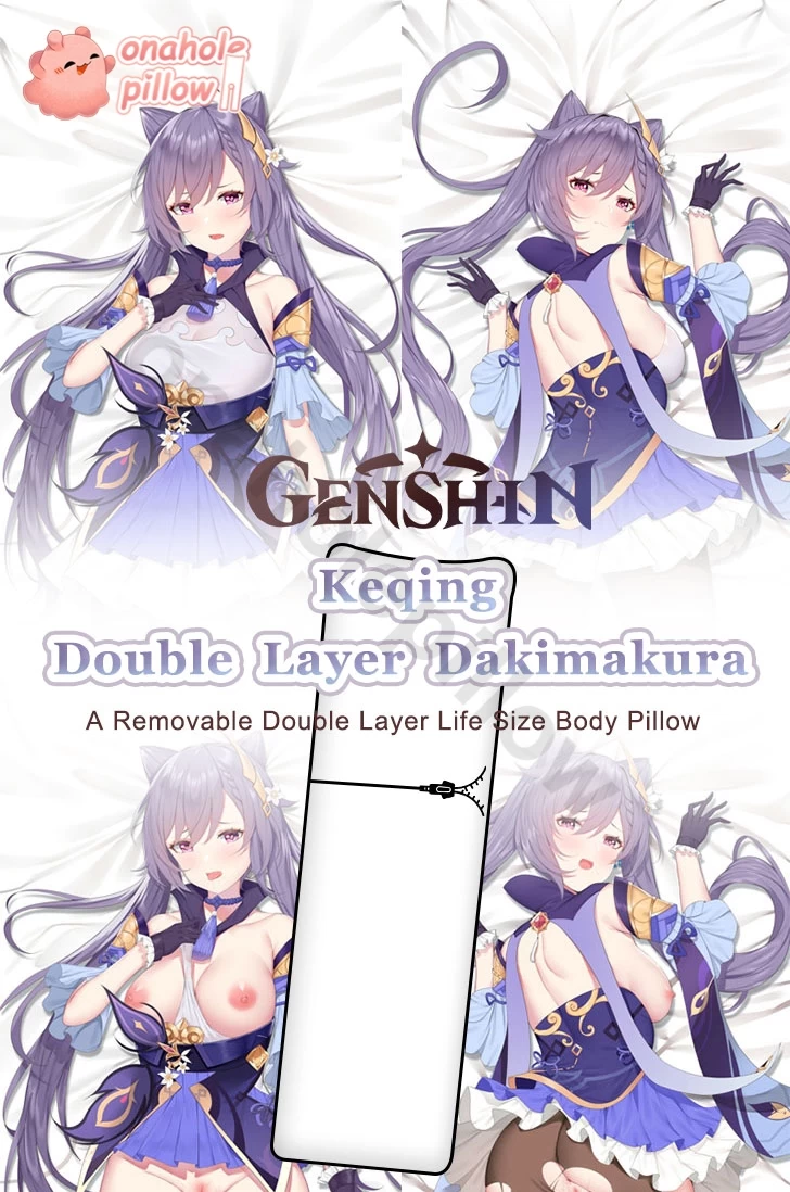 Keqing Genshin Impact Detachable Double Layer Body Pillow
