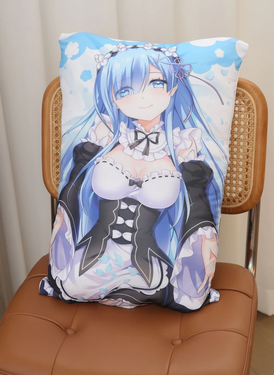 A half body pillow on a chair