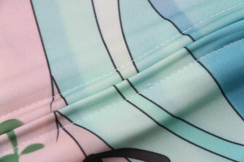 Closed outer cover of a double layer dakimakura, with the zipper seam lying flat