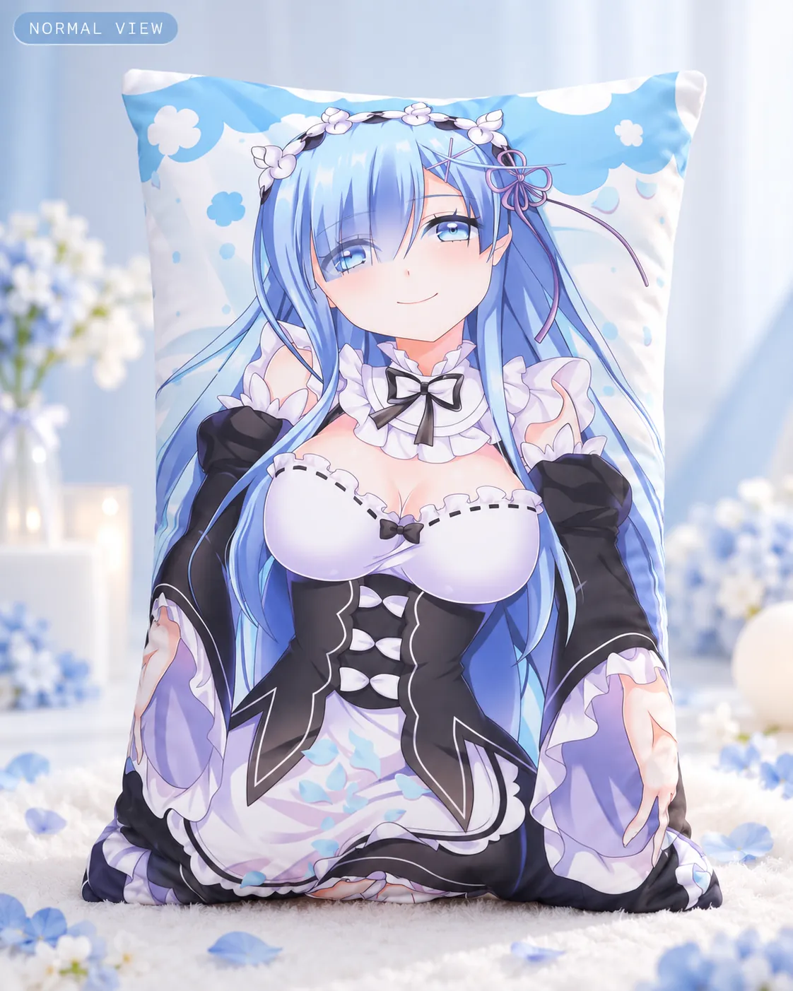 Normal view of the complete custom half-body pillow