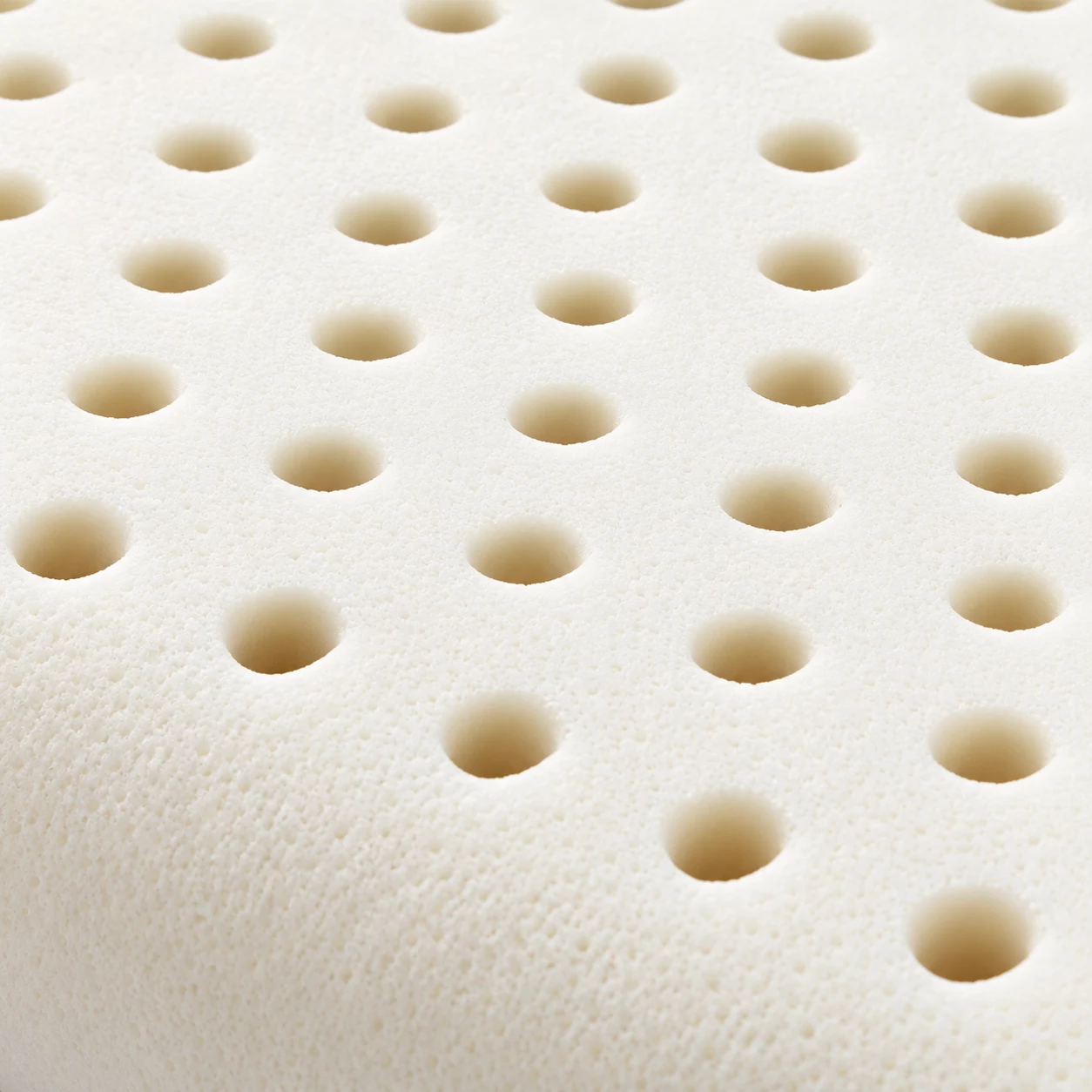 Close-up of pores in natural latex foam