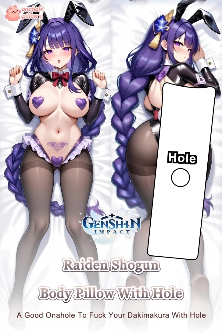 Raiden Shogun Genshin Impact Full Body Pillow with Onahole Anime Dakimakura