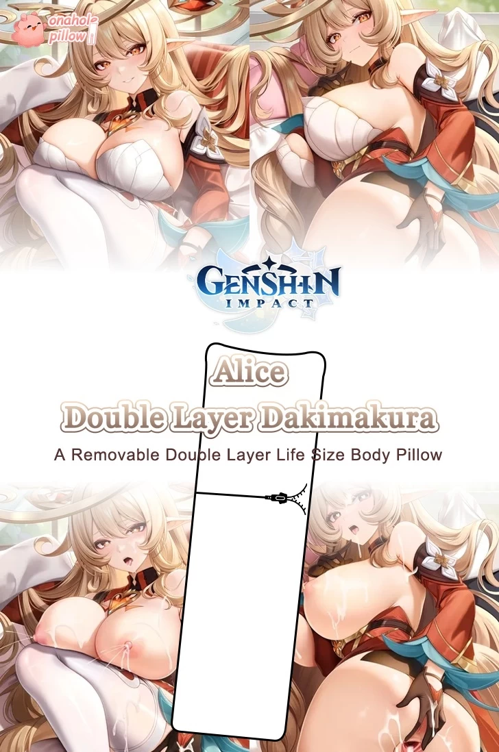 Alice Genshin Impact Removable Layer Anime Dakimakura