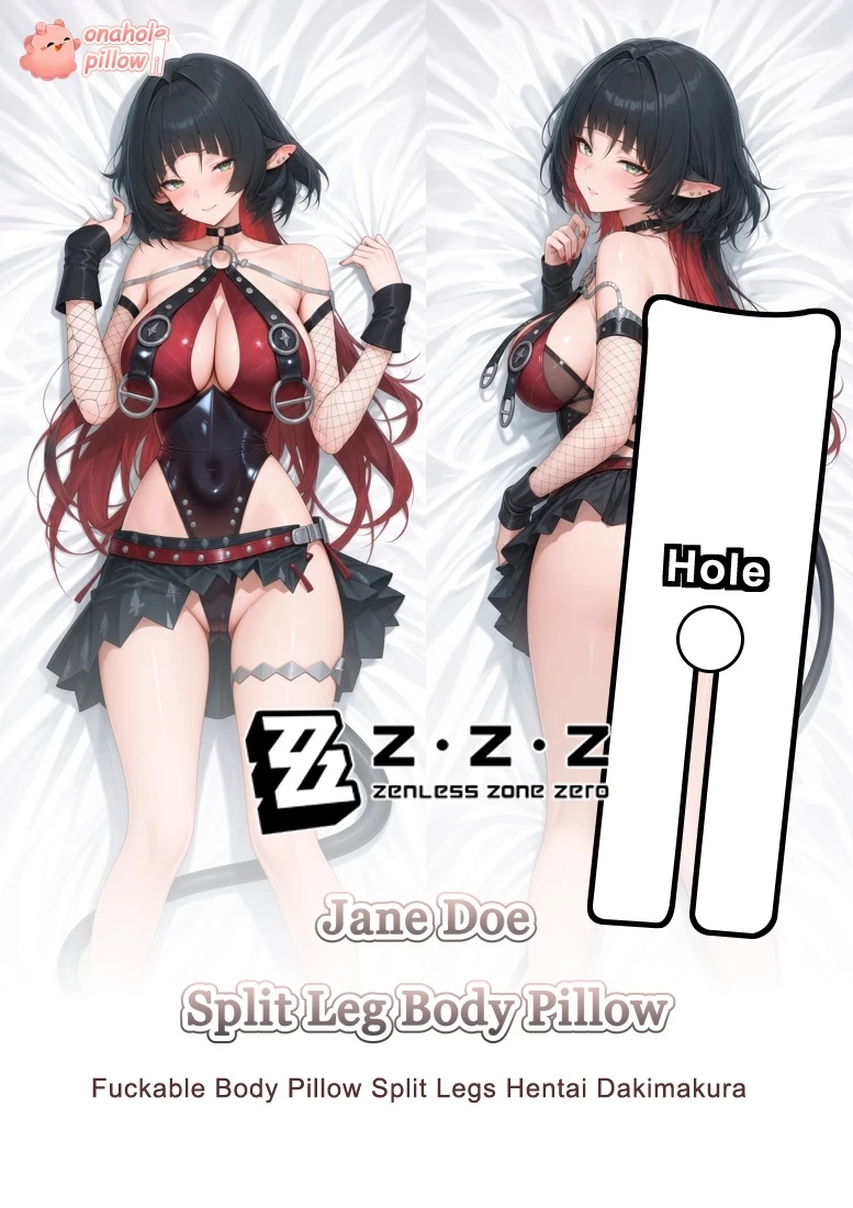 Jane Doe Zenless Zone Zero Split Leg Body Pillow with Hole