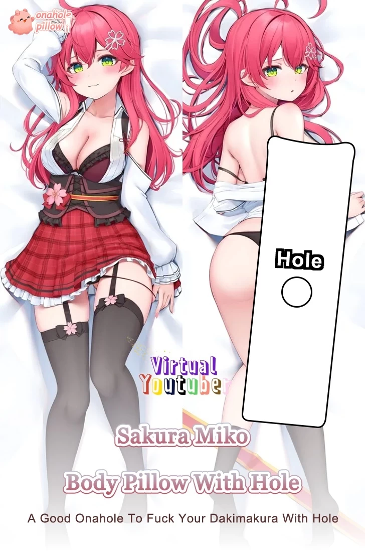 Sakura Miko VTuber Full Body Onahole Pillow with Hole