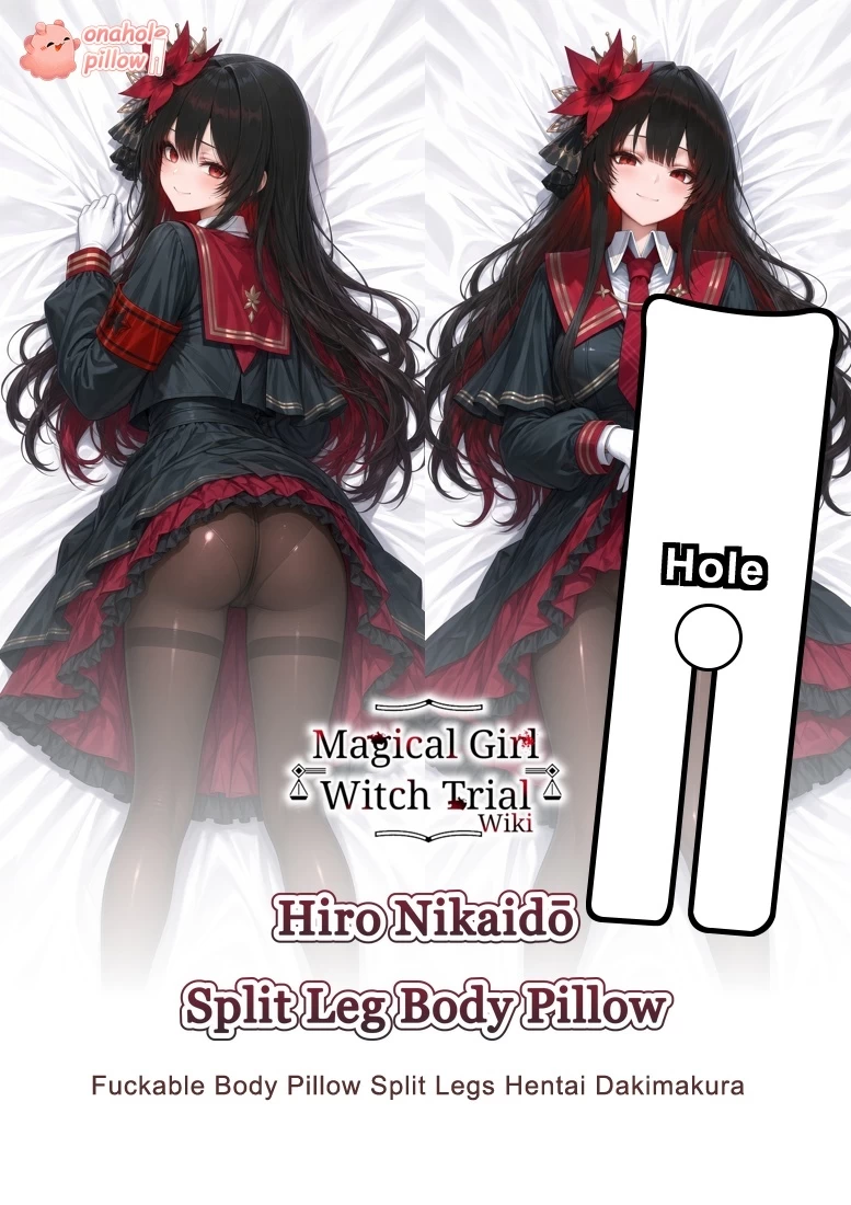 Hiro Nikaidō Magical Girl Witch Trials Split Leg Body Pillow with Hole