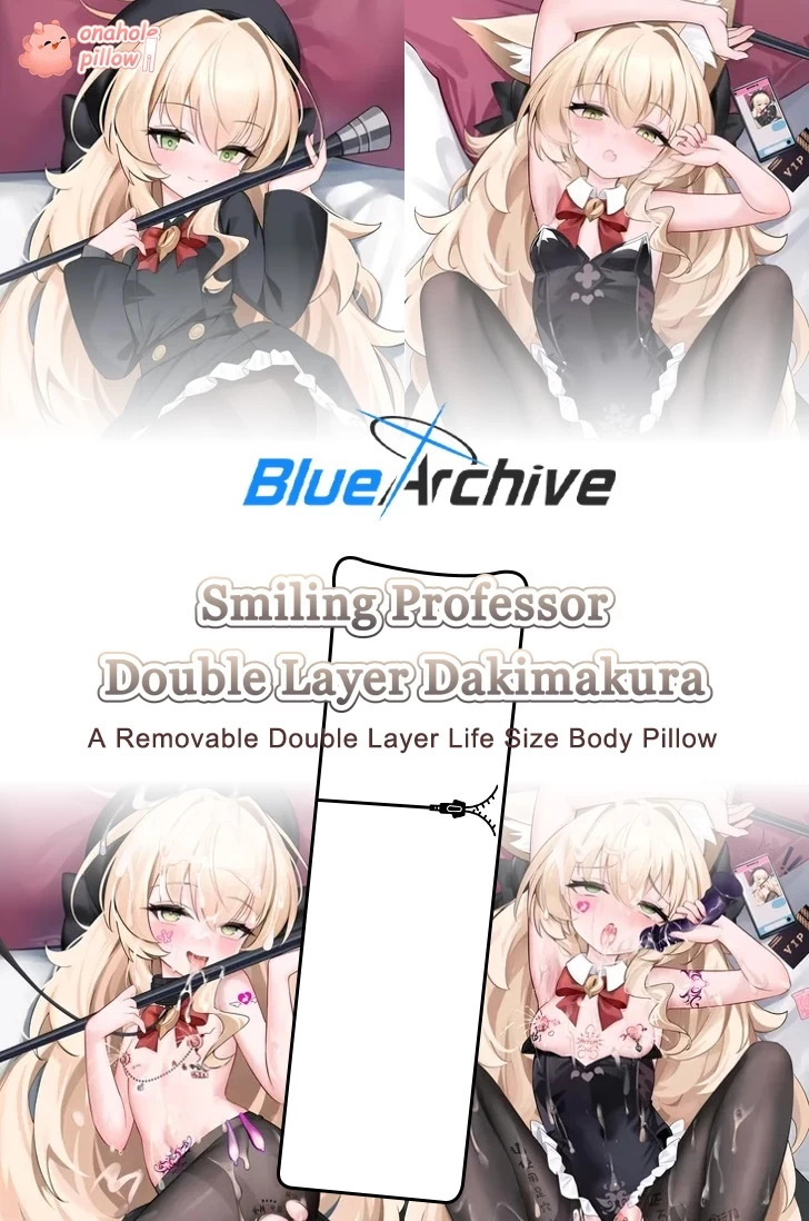 Smiling Professor Blue Archive Dual Layer Reversible Pillow