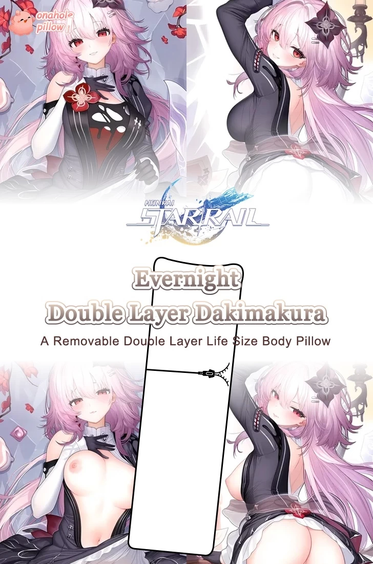 Evernight Honkai Star Rail Double Layer Reversible Body Pillow