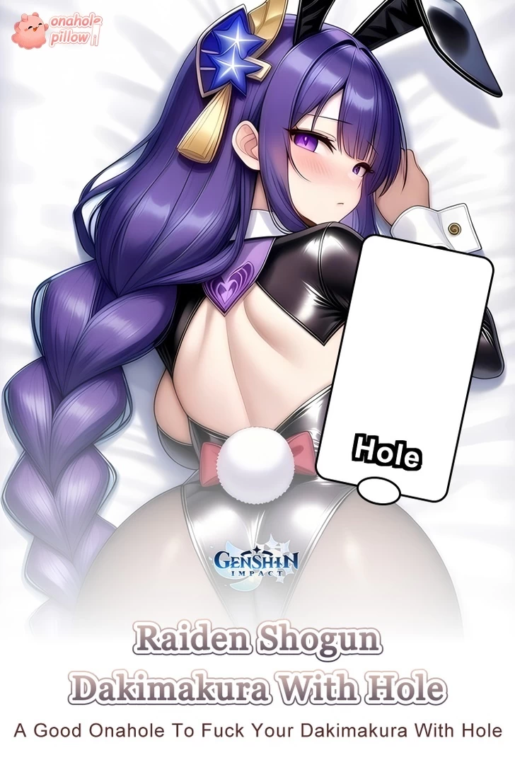 Raiden Shogun Genshin Impact Half Body Onahole Pillow with Hole
