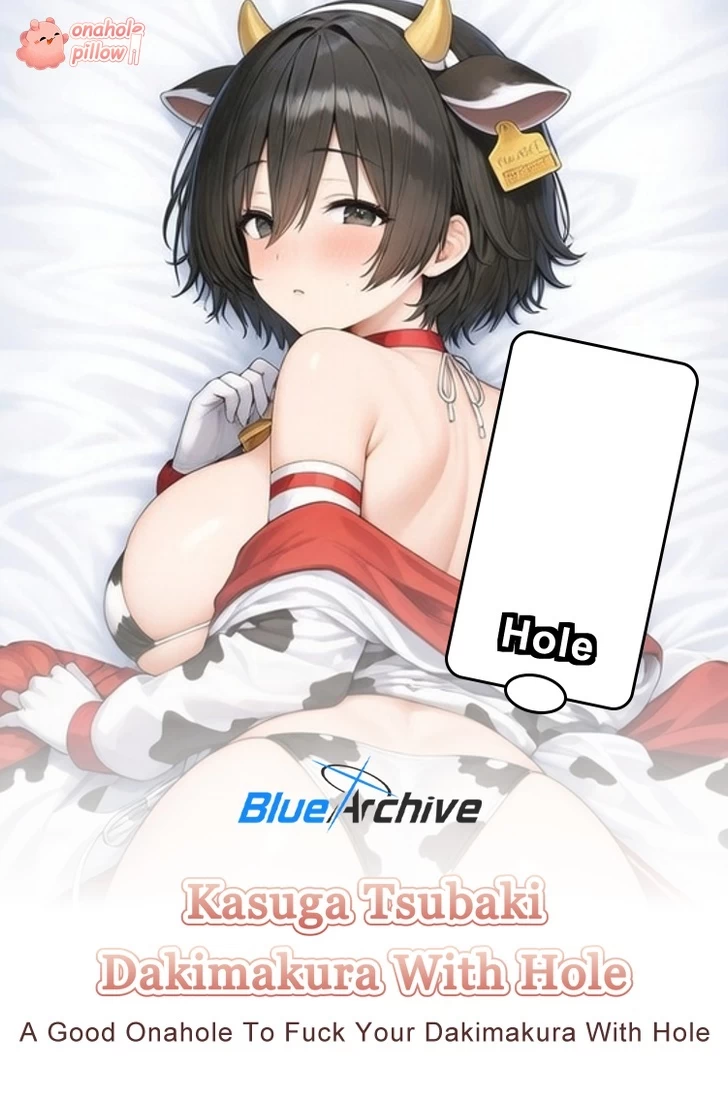 Kasuga Tsubaki Blue Archive Half Body Torso Pillow with Hole