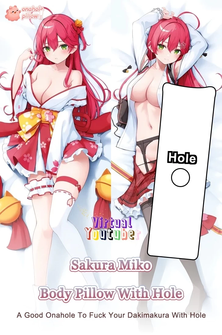 Sakura Miko VTuber Full Body Fuckable Body Pillow with Hole