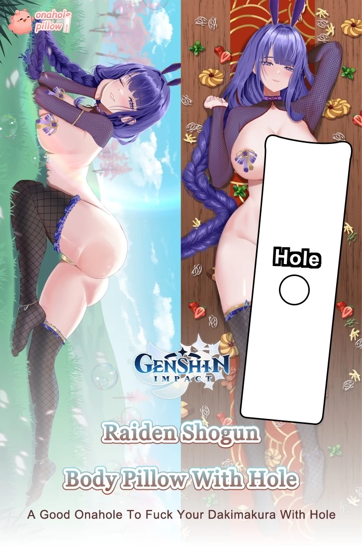 Raiden Shogun Genshin Impact Full Body Onahole Dakimakura with Hole