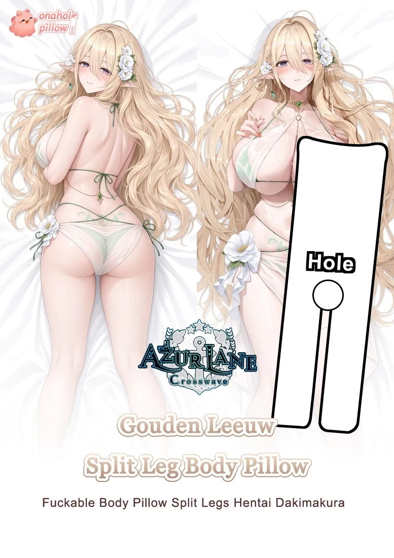 Gouden Leeuw Azur Lane Between Legs Pillow with Hole