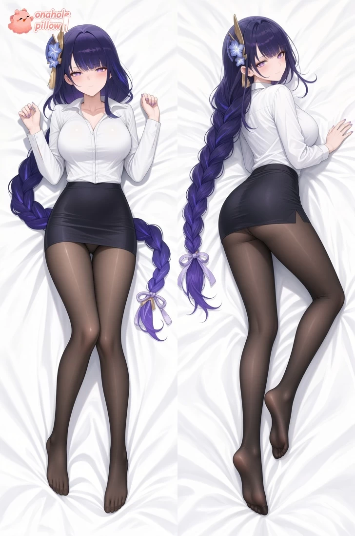 Raiden Shogun Genshin Impact Full Body Dakimakura with Hole Japanese Anime Style